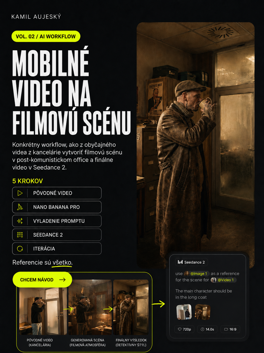 Mobilné video na filmovú scénu.