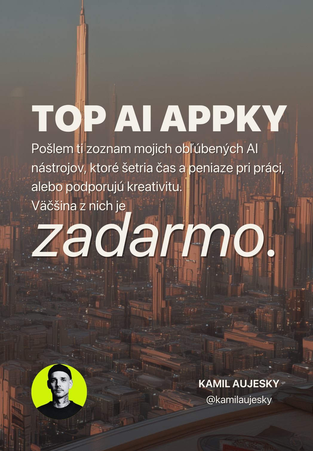 Zoznam obľúbených AI aplikácií.