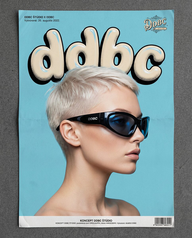 Obálka magazínu DDBC s modelkou v slnečných okuliaroch