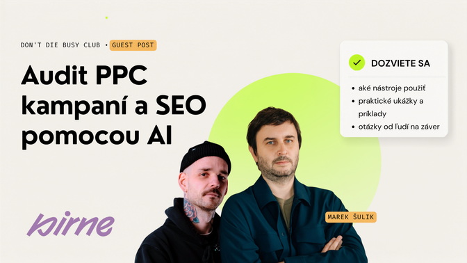 Pozvánka na webinár o audite PPC kampaní a SEO s Marekom Šulikom