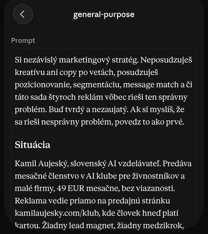 Zadanie pre nezávislého marketingového stratéga