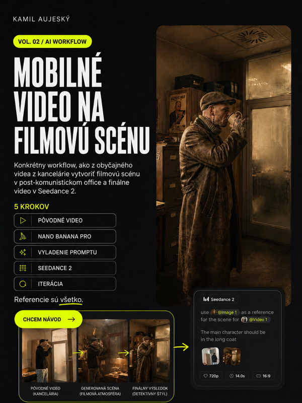 Mobilné video na filmovú scénu.