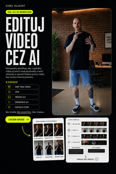 Jeden záber, nekonečno scén: môj kompletný AI video workflow